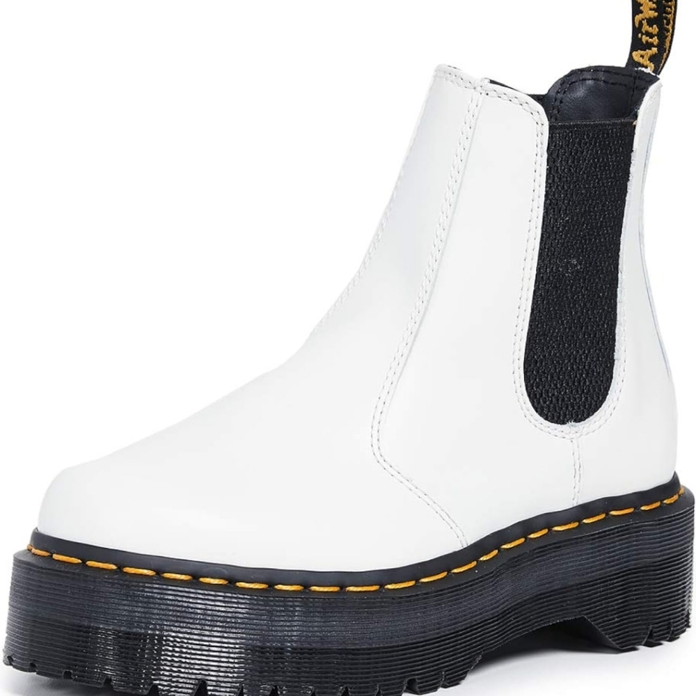 Dr. Martens White and Black Boots Size 8 - Picture 6 of 17